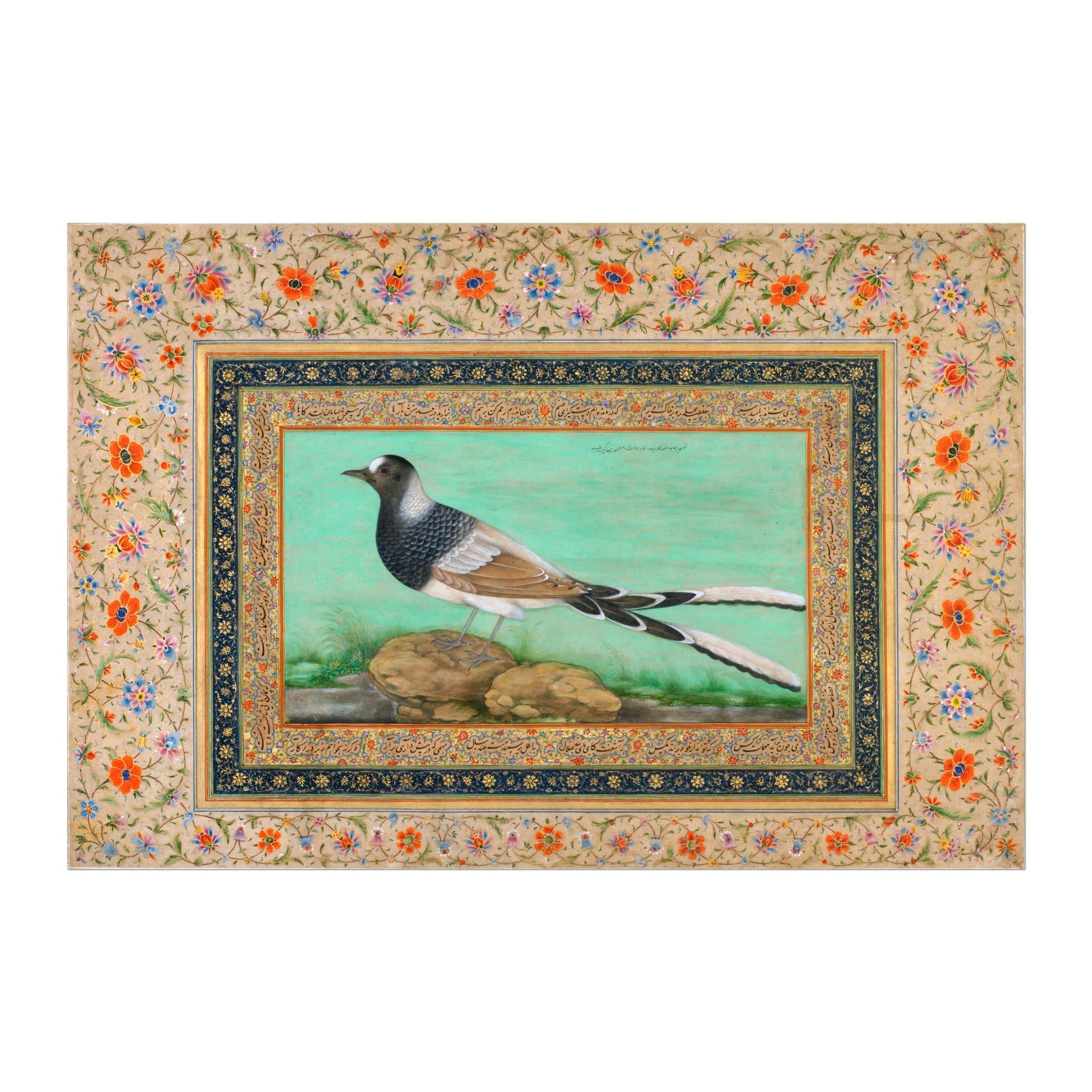 A Spotted Forktail (Traditional Persian Miniature Art) (Giclée Art Print) - Pathos Studio - Marketplace Listings