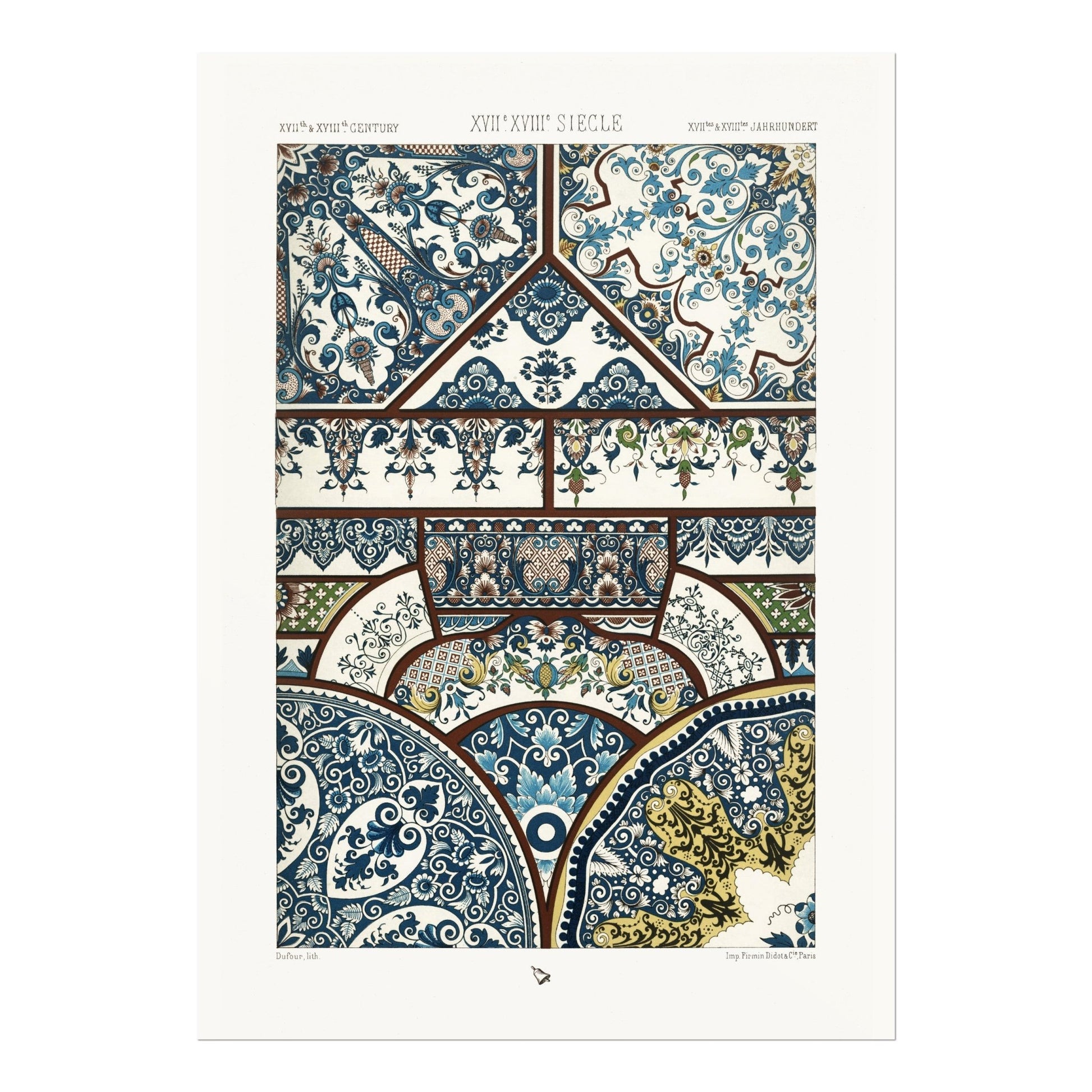 ALBERT RACINET - 17th / 18th Century Baroque from 'L'ornement Polychrome' - Pathos Studio - Art Prints