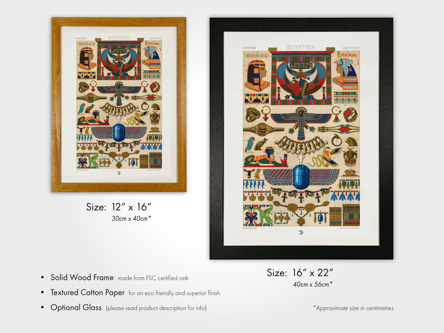 ALBERT RACINET - Egyptian Pattern from 'L'ornement Polychrome' - Pathos Studio - Art Prints