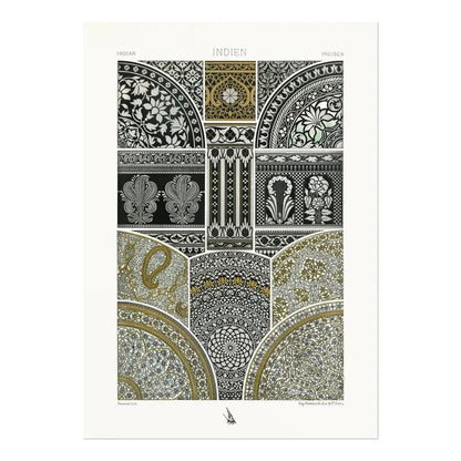 ALBERT RACINET - Indian Pattern Lithograph from 'L'ornement Polychrome' - Pathos Studio - Art Prints