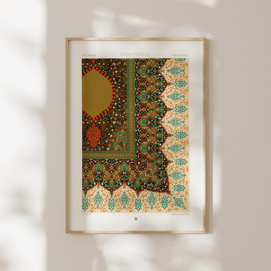 ALBERT RACINET - Indo Persian Pattern from 'L'ornement Polychrome' - Pathos Studio - Art Prints