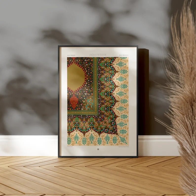 ALBERT RACINET - Indo Persian Pattern Lithograph from 'L'ornement Polychrome' - Pathos Studio - Art Prints