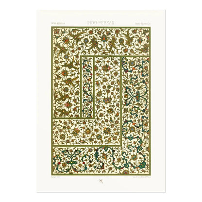 ALBERT RACINET - Indo Persian Pattern Lithograph from 'L'ornement Polychrome' - Pathos Studio - Art Prints