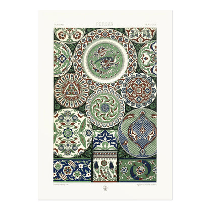 ALBERT RACINET - Persian Pattern from 'L'ornement Polychrome' - Pathos Studio - Art Prints