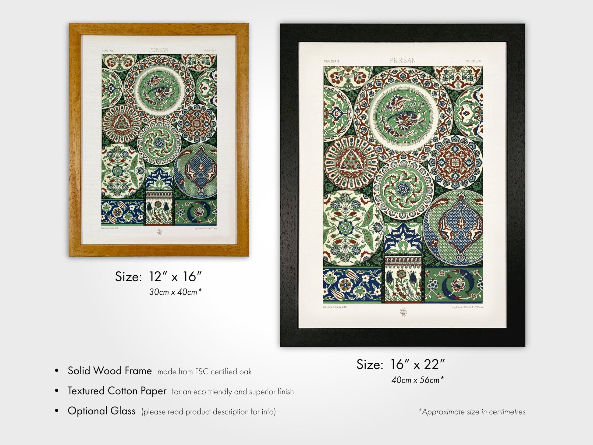 ALBERT RACINET - Persian Pattern from 'L'ornement Polychrome' - Pathos Studio - Art Prints