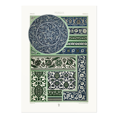 ALBERT RACINET - Persian Pattern from 'L'ornement Polychrome' - Pathos Studio - Art Prints