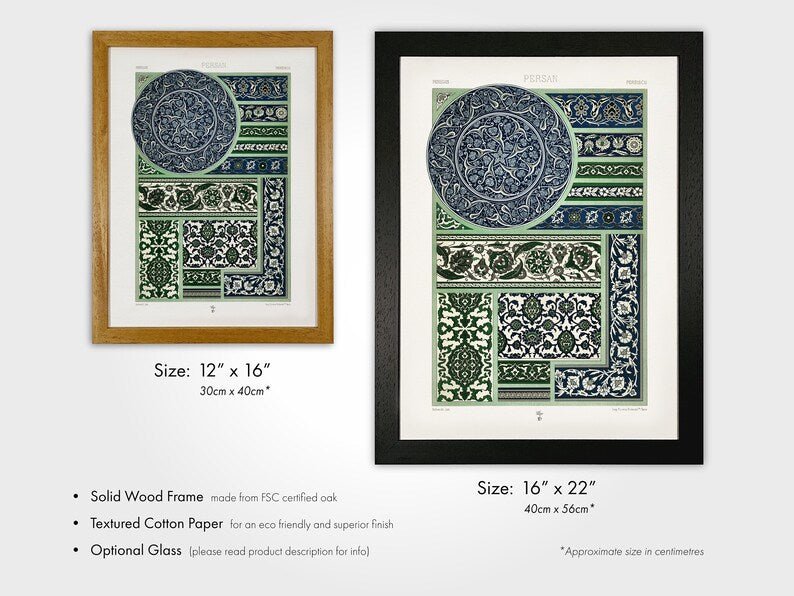 ALBERT RACINET - Persian Pattern Lithograph from 'L'ornement Polychrome' - Pathos Studio - Art Prints