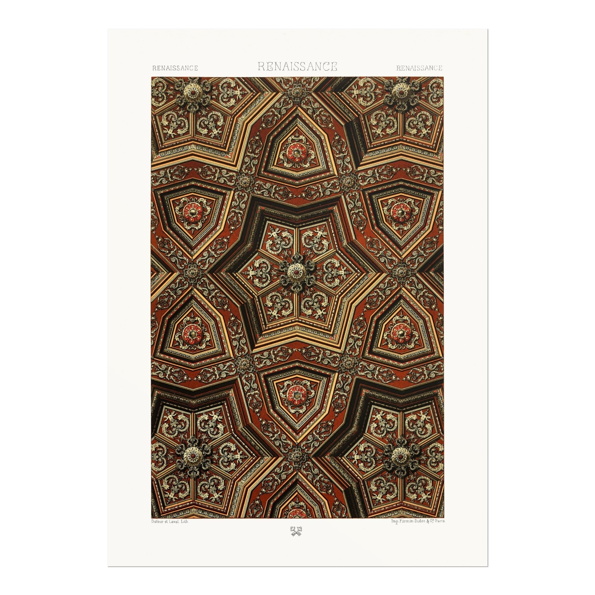 ALBERT RACINET - Renaissance Pattern from 'L'ornement Polychrome' - Pathos Studio - Art Prints