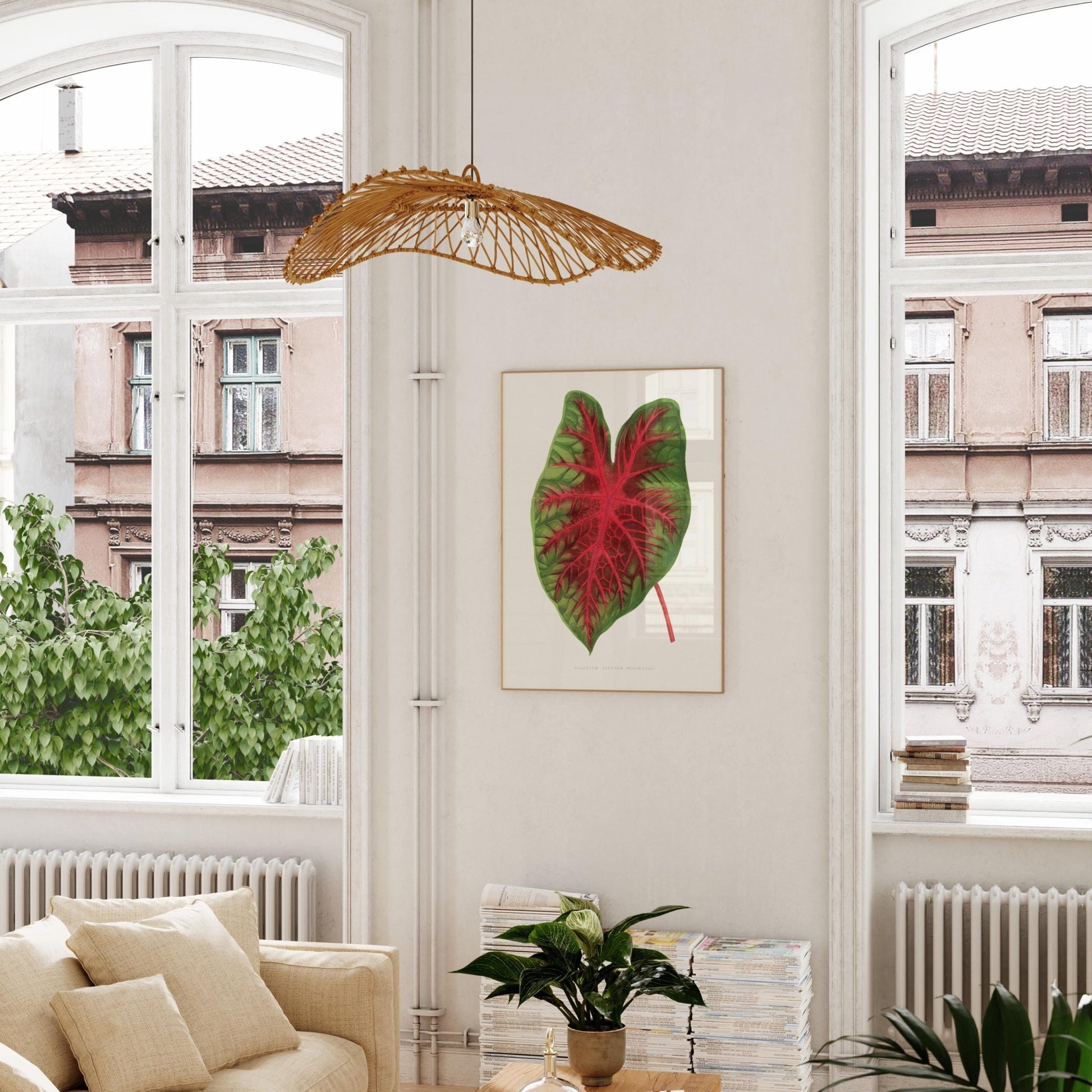 Alexander Francis Lydon - Caladium (Heart Of Jesus) from 'Les Plantes à Feuillage Coloré' | Art Prints | Pathos Studio