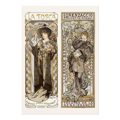 ALPHONSE MUCHA - Sarah Bernhardt Pair 2 - Pathos Studio - Art Prints