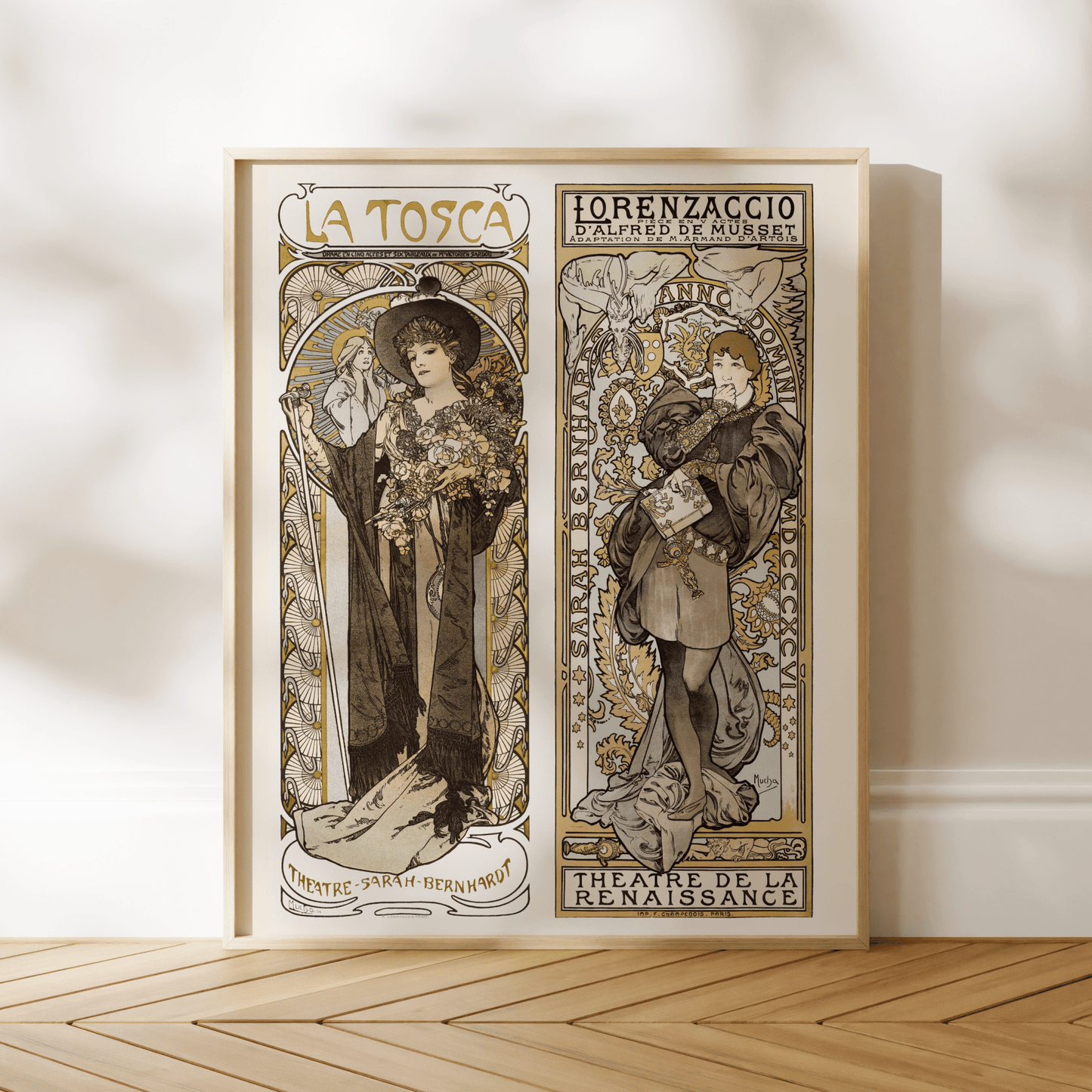 ALPHONSE MUCHA - Sarah Bernhardt Pair 2 - Pathos Studio - Art Prints