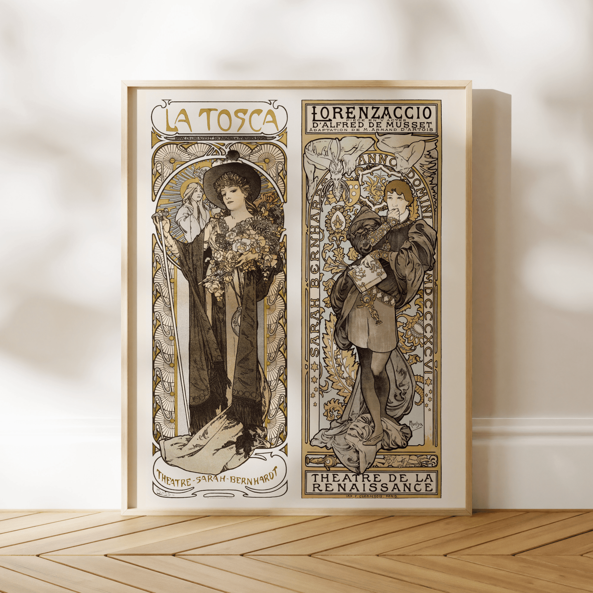 ALPHONSE MUCHA - Sarah Bernhardt Pair 2 - Pathos Studio - Art Prints