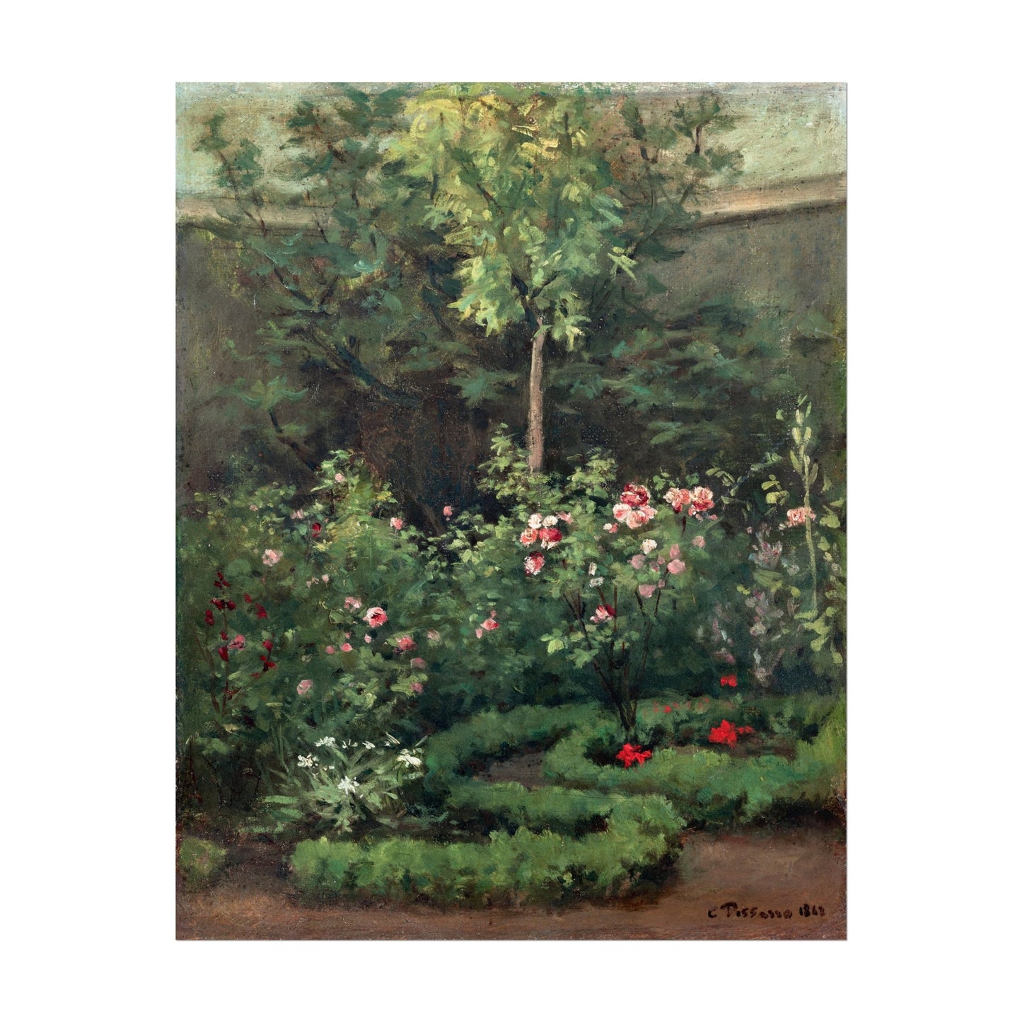 CAMILLE PISSARRO - A Rose Garden (Giclée Art Print) - Pathos Studio - Marketplace Listings