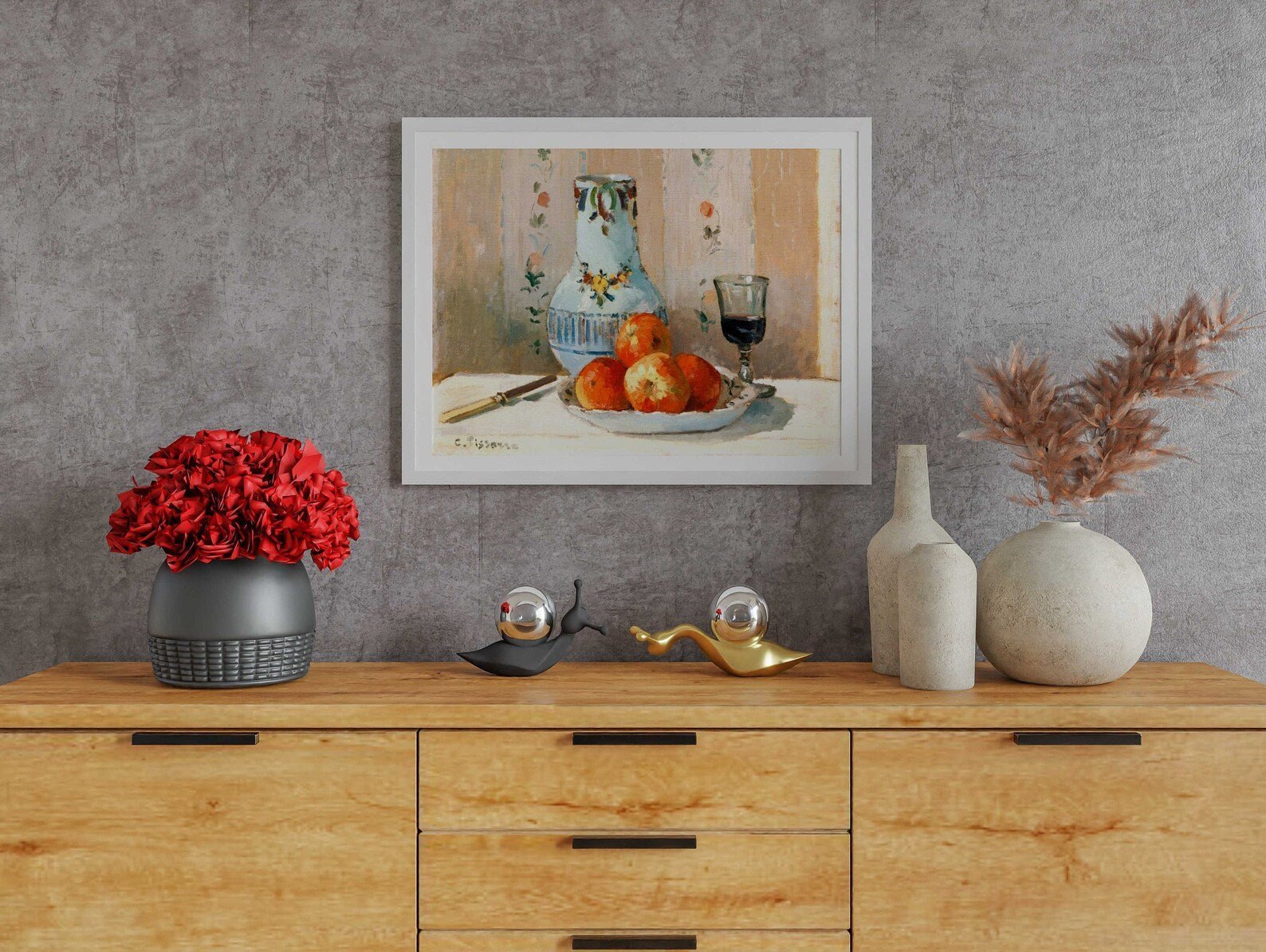 CAMILLE PISSARRO - Still Life with Apples and Pitcher (Giclée Art Print) - Pathos Studio - Marketplace Listings