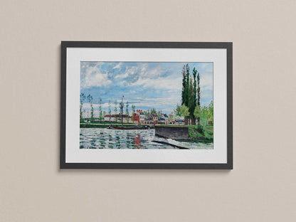 CAMILLE PISSARRO - The Lock at Pontoise (Giclée Art Print) - Pathos Studio - Marketplace Listings