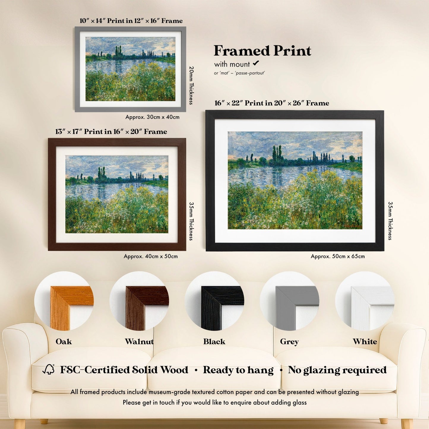Claude Monet - Banks of the Seine, Vetheuil | Art Prints | Pathos Studio