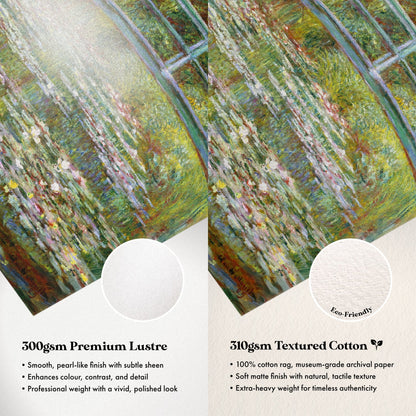 Claude Monet - Bridge Over A Pond of Water Lilies | Art Prints | Pathos Studio