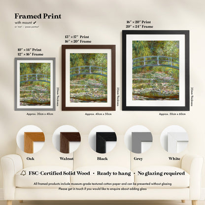 Claude Monet - Bridge Over A Pond of Water Lilies | Art Prints | Pathos Studio