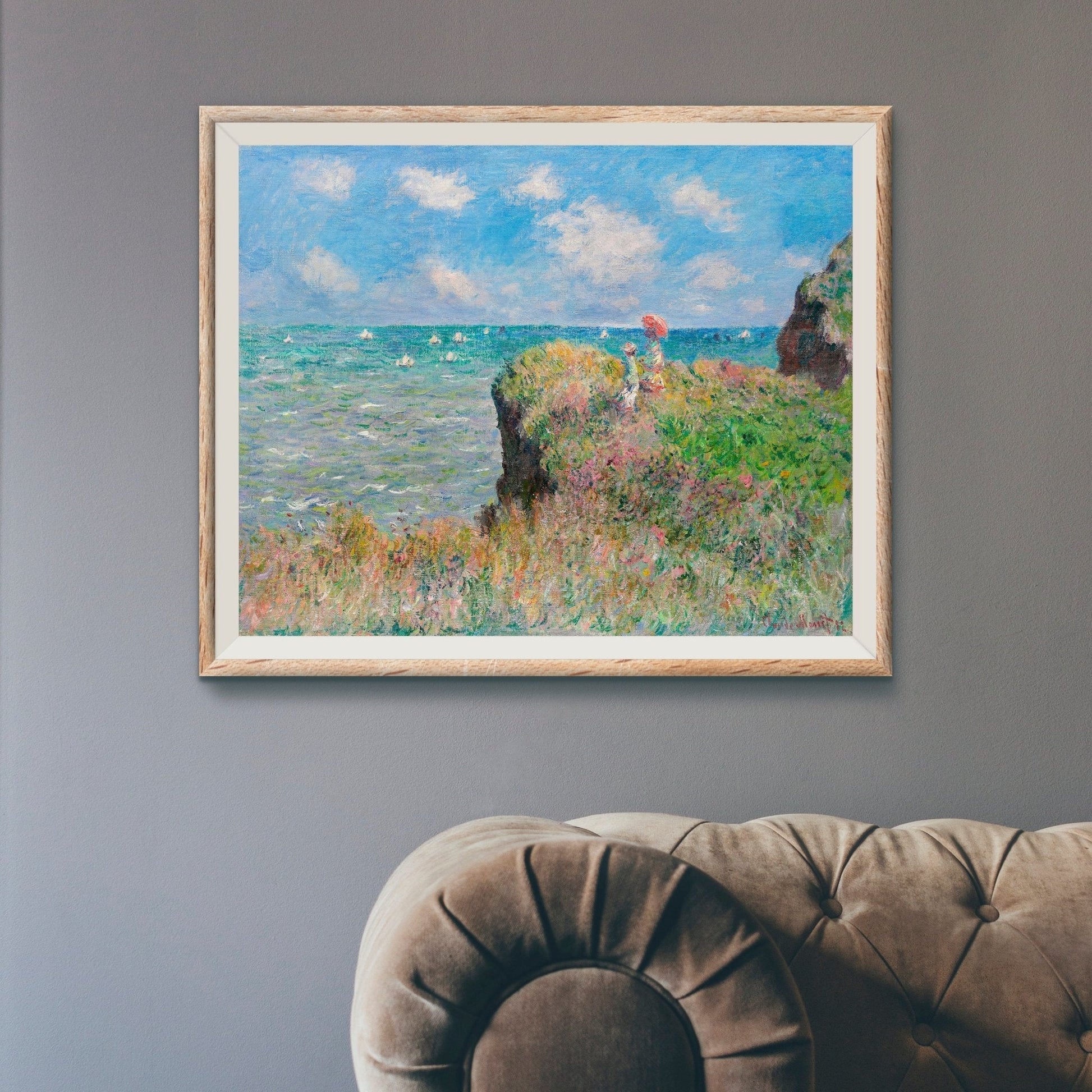 CLAUDE MONET - Cliff Walk at Pourville (Giclée Art Print) - Pathos Studio - Marketplace Listings