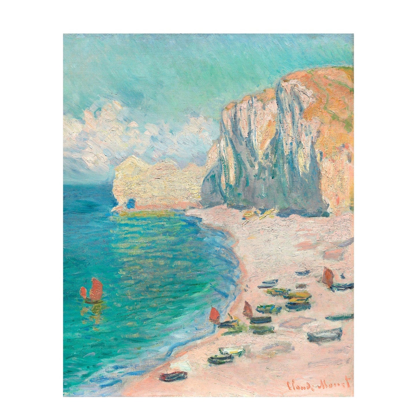 CLAUDE MONET - Étretat: The Beach and the Falaise d'Amont - Pathos Studio -