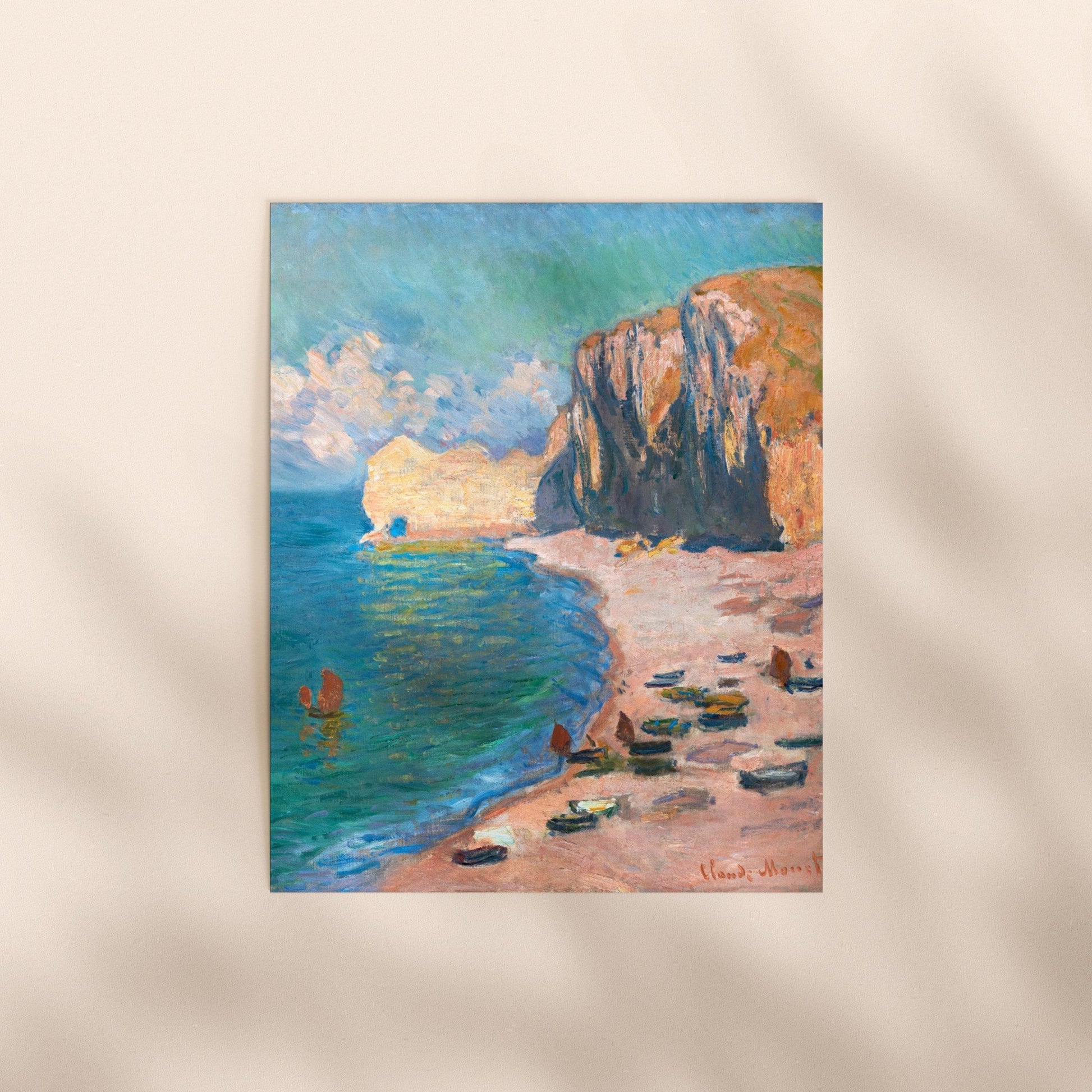 Claude Monet - Étretat: The Beach and the Falaise d'Amont | Art Prints | Pathos Studio
