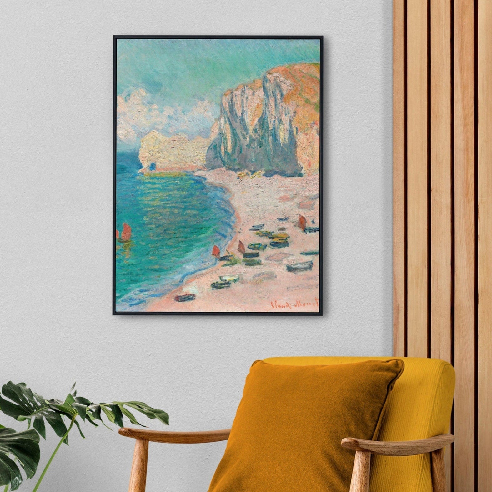 CLAUDE MONET - Étretat: The Beach and the Falaise d'Amont (Giclée Art Print) - Pathos Studio - Marketplace Listings