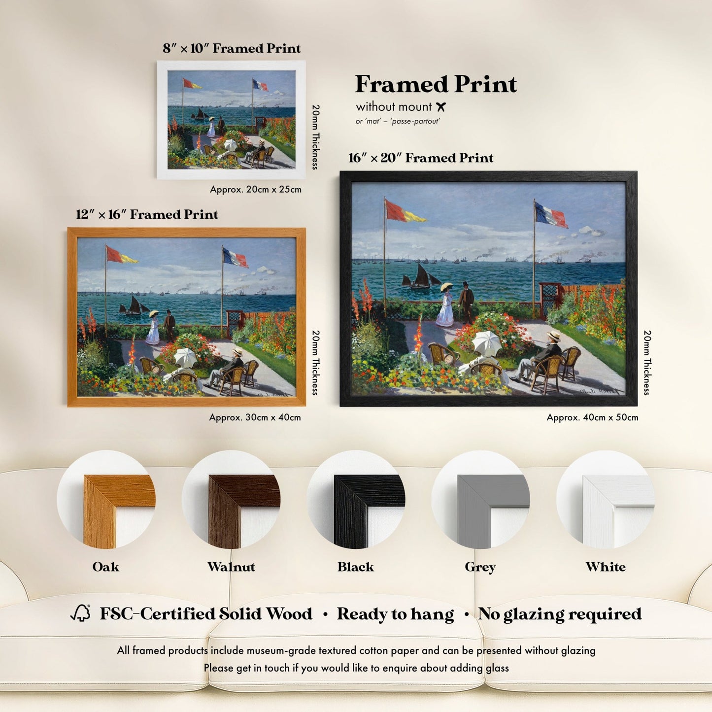 Claude Monet - Garden at Sainte - Adresse | Art Prints | Pathos Studio