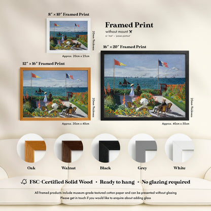 Claude Monet - Garden at Sainte - Adresse | Art Prints | Pathos Studio