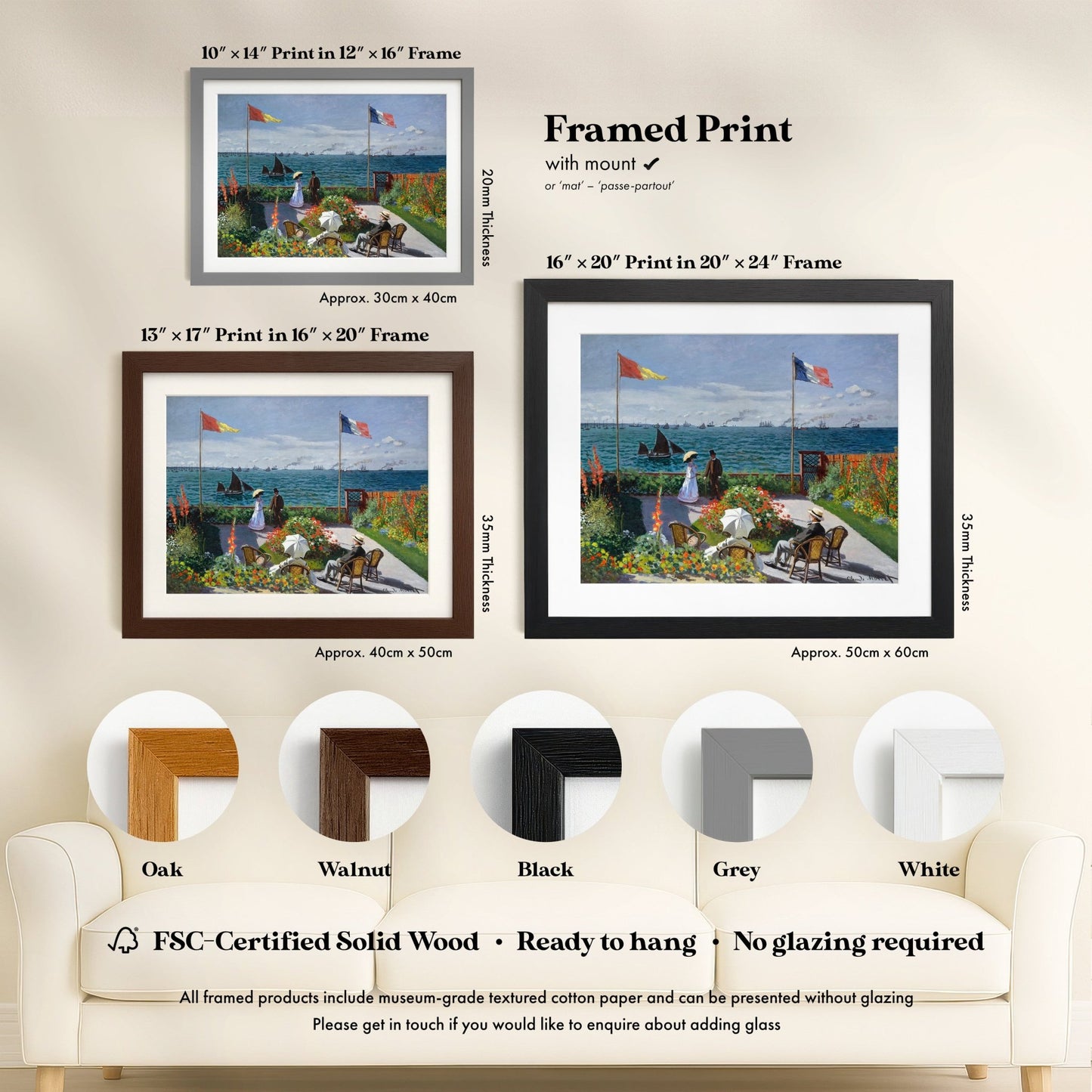 Claude Monet - Garden at Sainte - Adresse | Art Prints | Pathos Studio