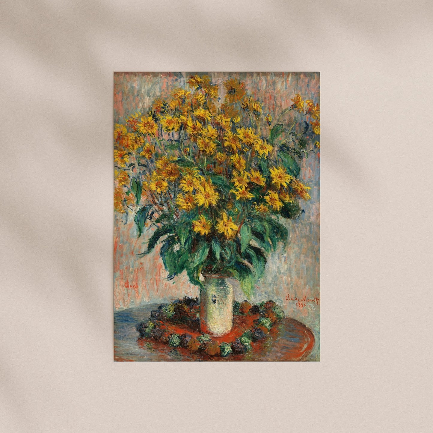 Claude Monet - Jerusalem Artichoke Flowers | Art Prints | Pathos Studio