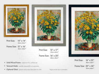 CLAUDE MONET - Jerusalem Artichoke Flowers - Pathos Studio - Art Prints