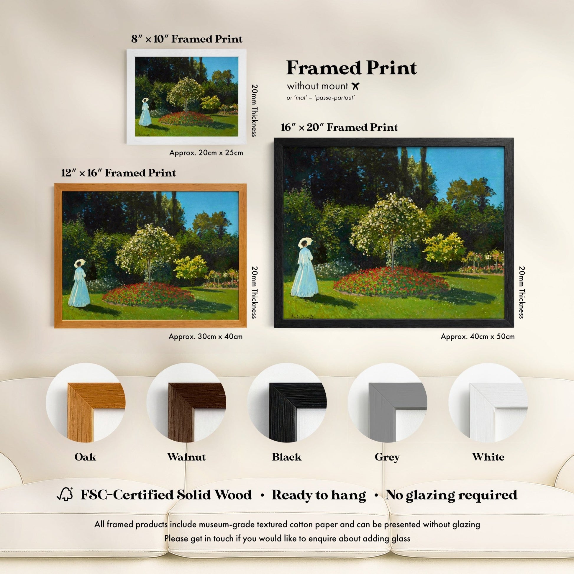 Claude Monet - Lady In The Garden | Art Prints | Pathos Studio