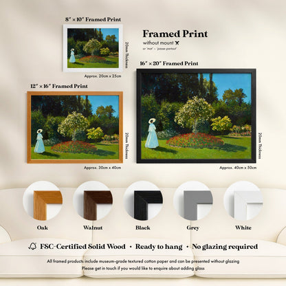 Claude Monet - Lady In The Garden | Art Prints | Pathos Studio