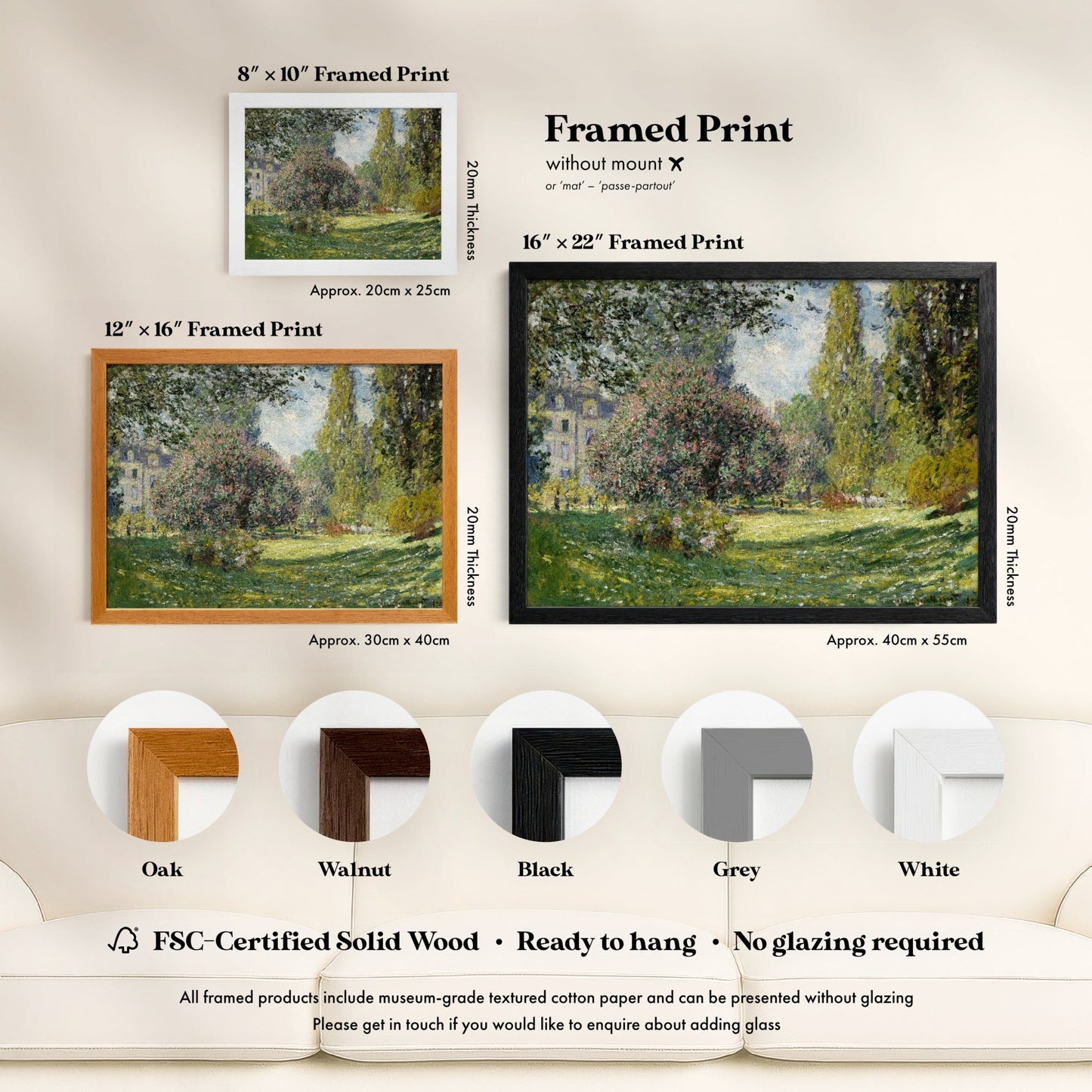 Claude Monet - Landscape: The Parc Monceau | Art Prints | Pathos Studio