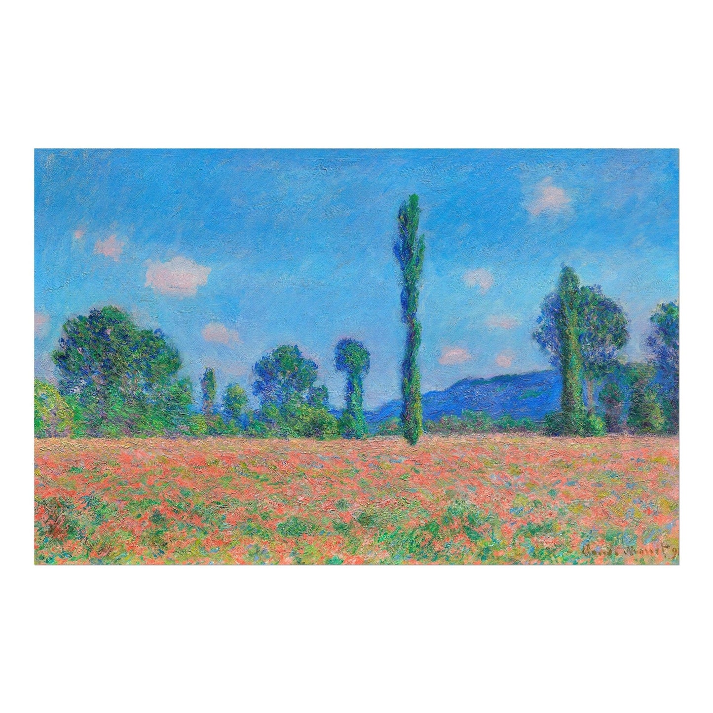 CLAUDE MONET - Champ de coquelicots, Giverny