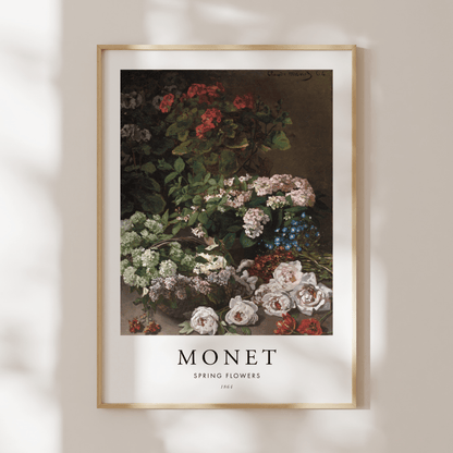 CLAUDE MONET - Spring Flowers (Poster Style) - Pathos Studio - Art Prints