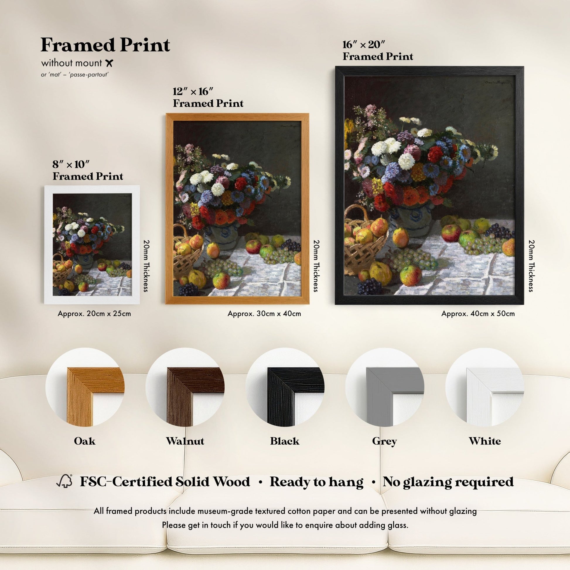 Claude Monet - Still Life With Flowers And Fruit | Art Prints | Pathos Studio