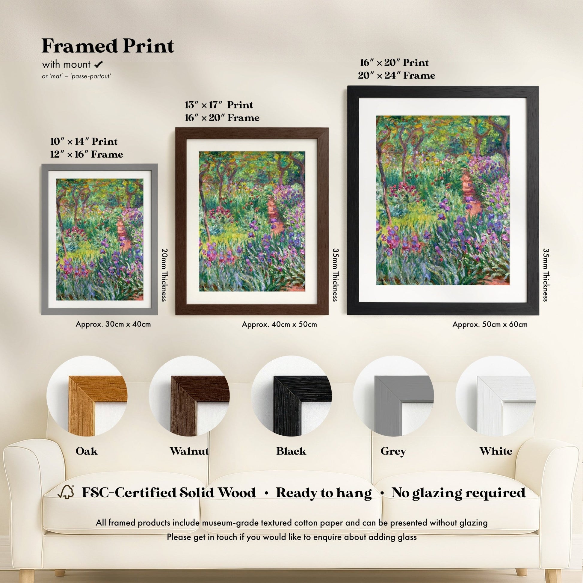 Claude Monet - The Artist's Garden At Giverny | Art Prints | Pathos Studio