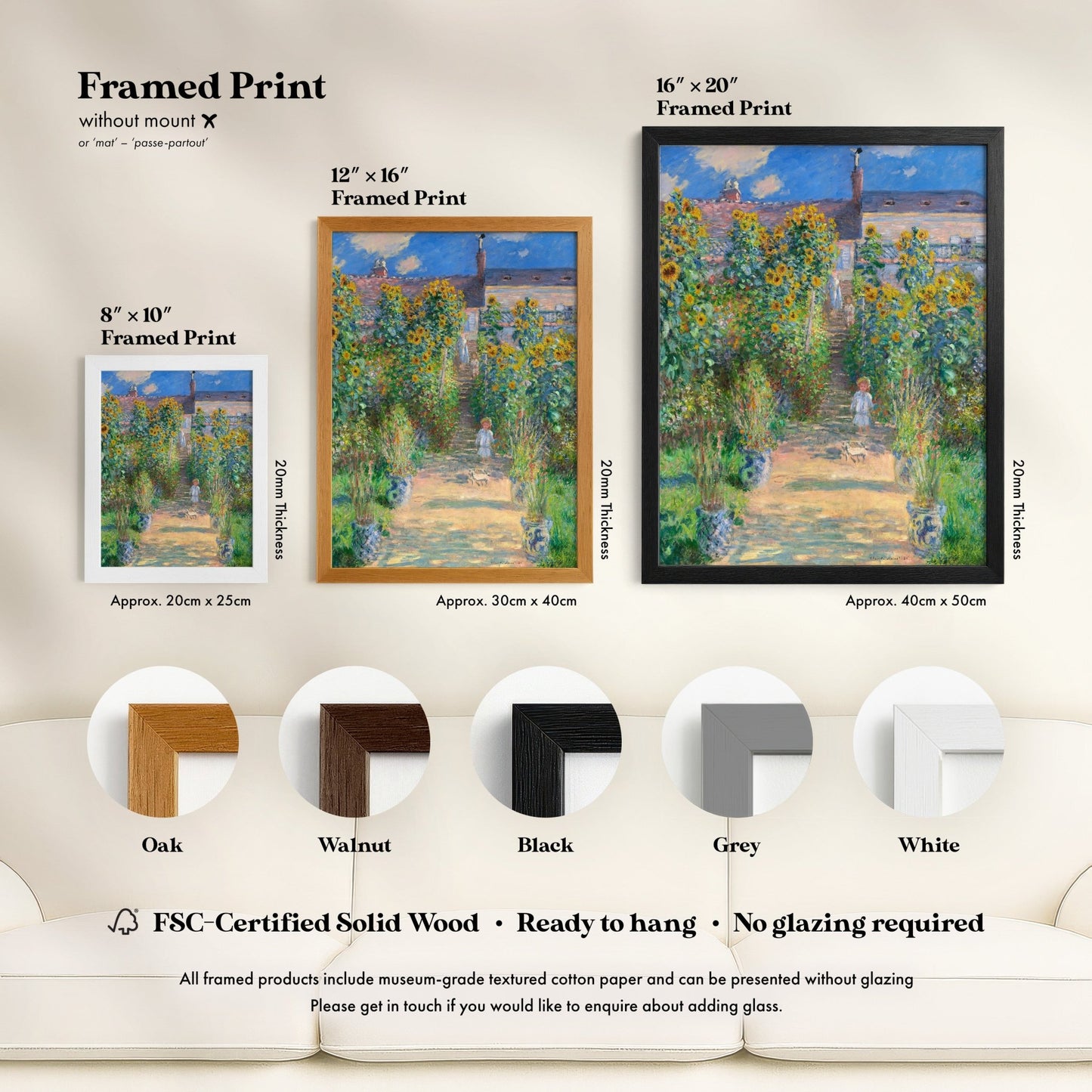 Claude Monet - The Artist's Garden at Vétheuil | Art Prints | Pathos Studio