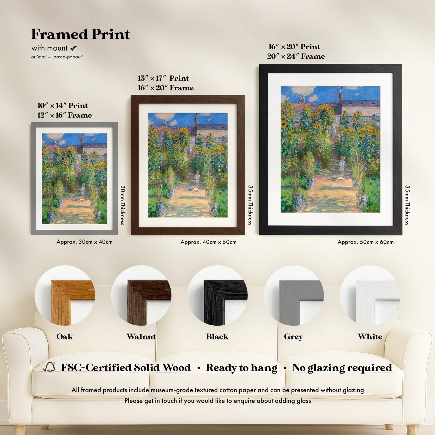 Claude Monet - The Artist's Garden at Vétheuil | Art Prints | Pathos Studio