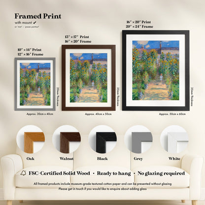 Claude Monet - The Artist's Garden at Vétheuil | Art Prints | Pathos Studio