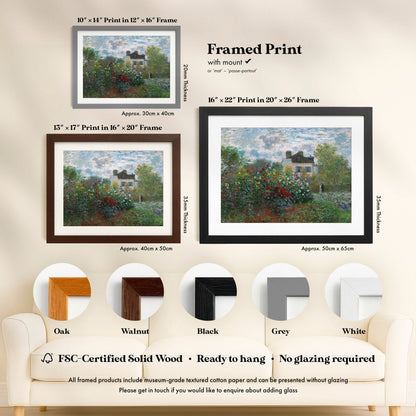Claude Monet - The Artist's Garden in Argenteuil | Art Prints | Pathos Studio