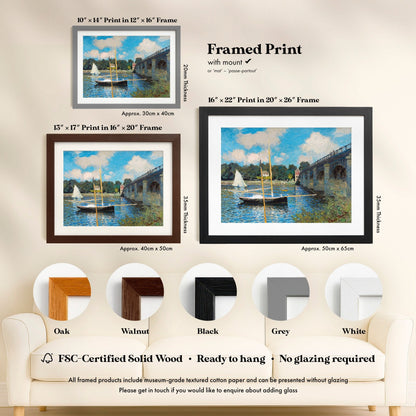 Claude Monet - The Bridge at Argenteuil | Art Prints | Pathos Studio
