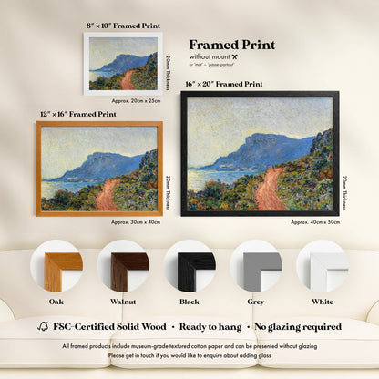 Claude Monet - The Corniche near Monaco | Art Prints | Pathos Studio