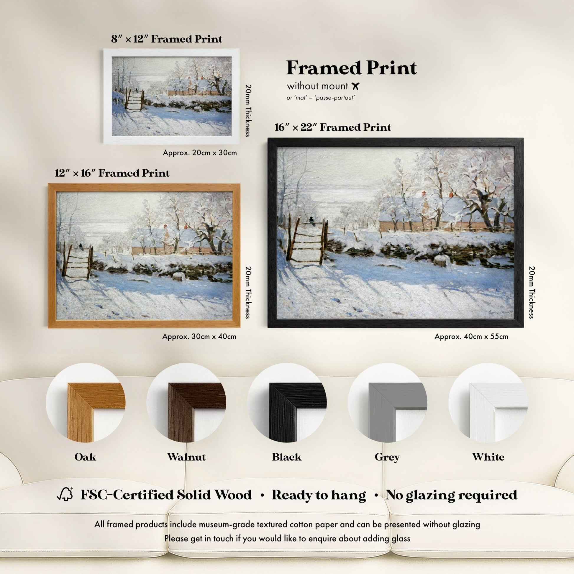 Claude Monet - The Magpie | Art Prints | Pathos Studio