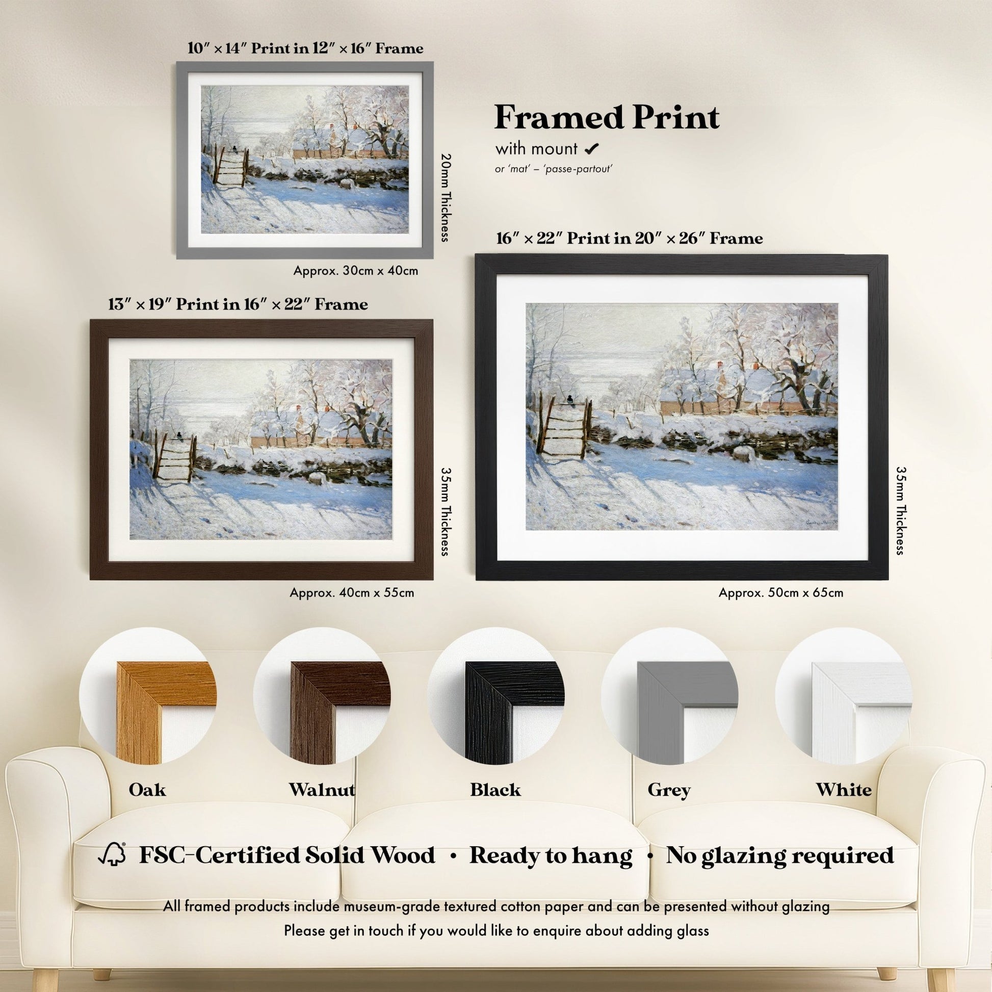 Claude Monet - The Magpie | Art Prints | Pathos Studio