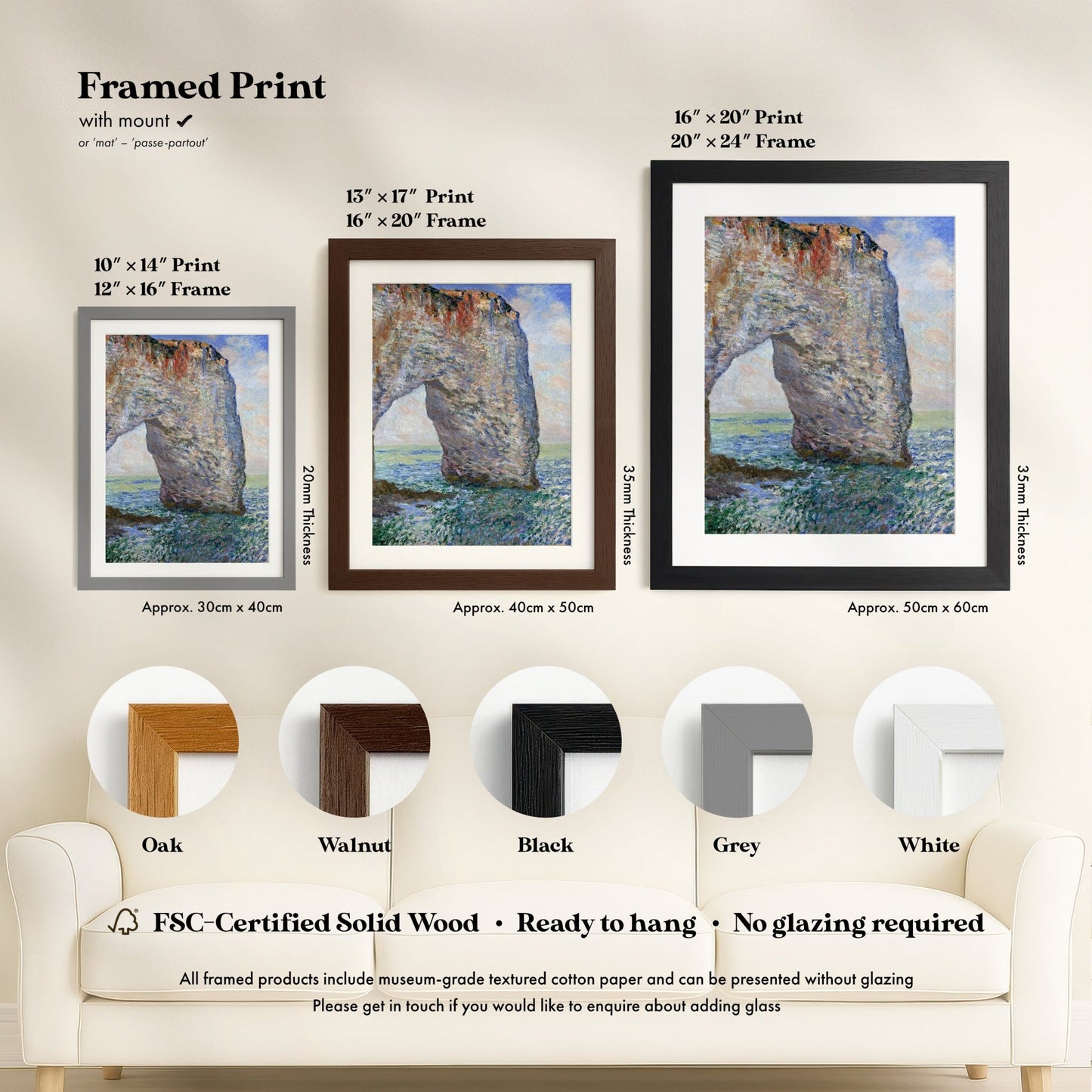 Claude Monet - The Manneporte Near Étretat | Art Prints | Pathos Studio