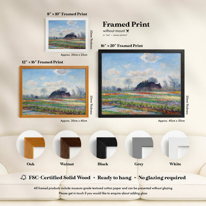 Claude Monet - Tulip Fields at Sassenheim | Art Prints | Pathos Studio