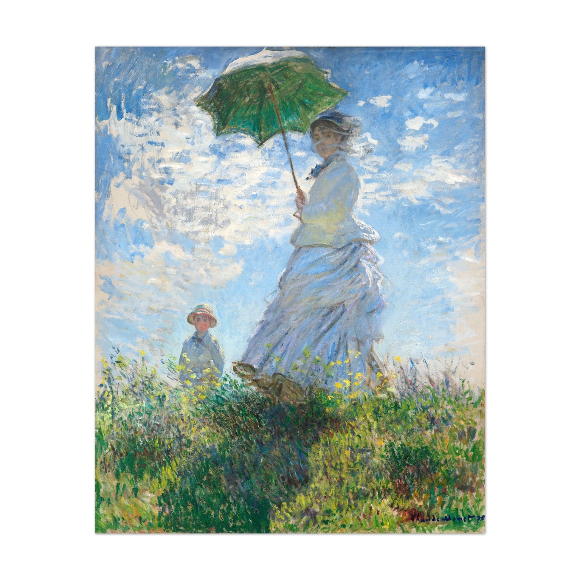 CLAUDE MONET - Woman With Parasol - Madame Monet & Her Son (Giclée Art Print) - Pathos Studio - Marketplace Listings