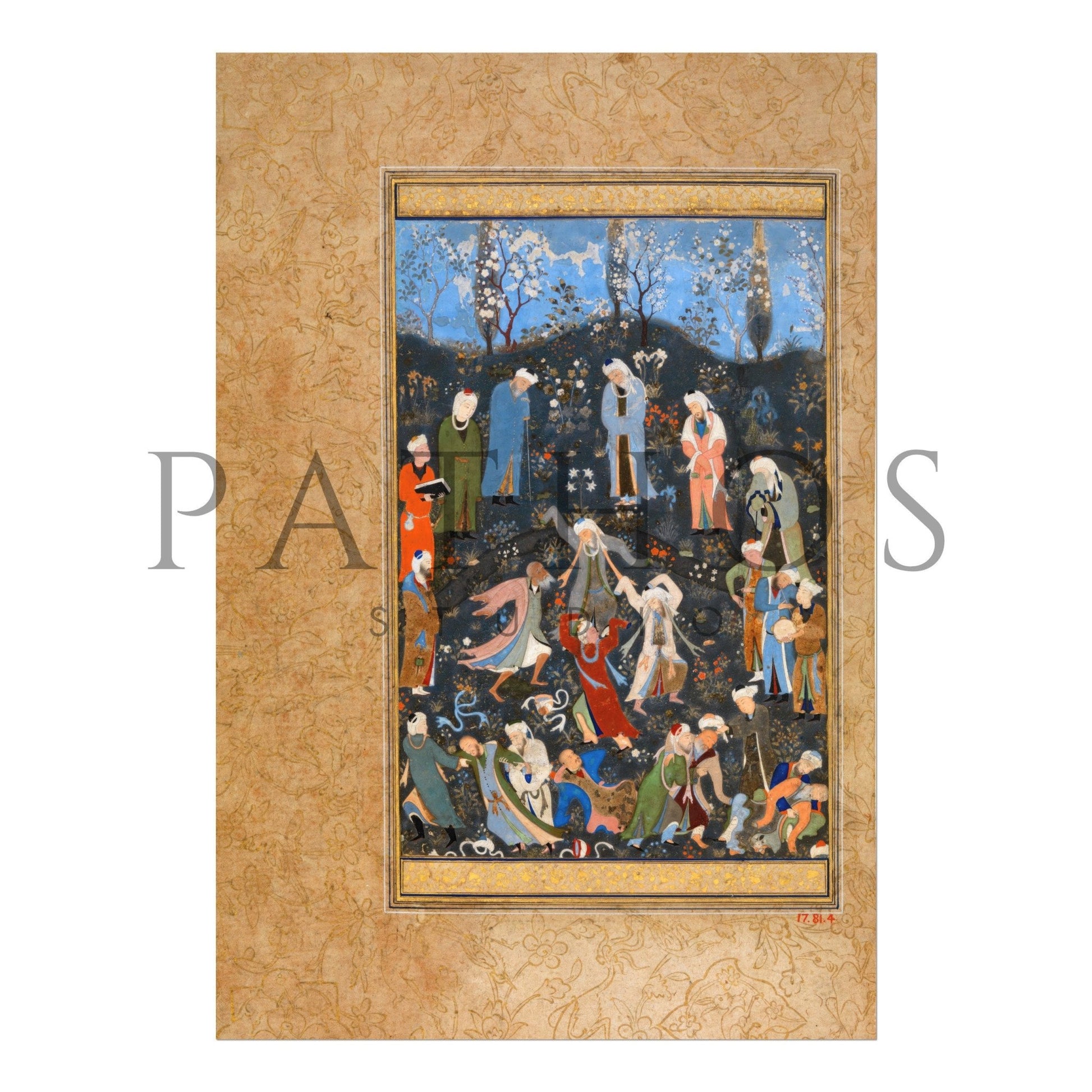 Dancing Dervishes (Traditional Persian Miniature Art) - Pathos Studio - Art Prints